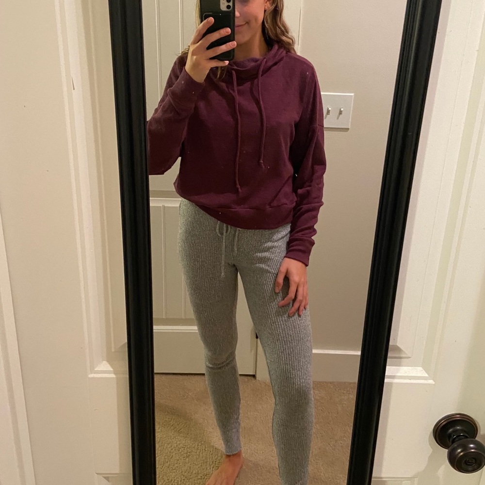 Maroon Long-Sleeved Hoodie